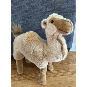 Pier 1 Imports Beige Plush Stuffed Camel Animal Toy 18” One Hump Nativity Xmas